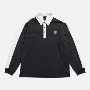 BURTON ZEB Long Sleeve Rugby Shirt - True Black/Stout White