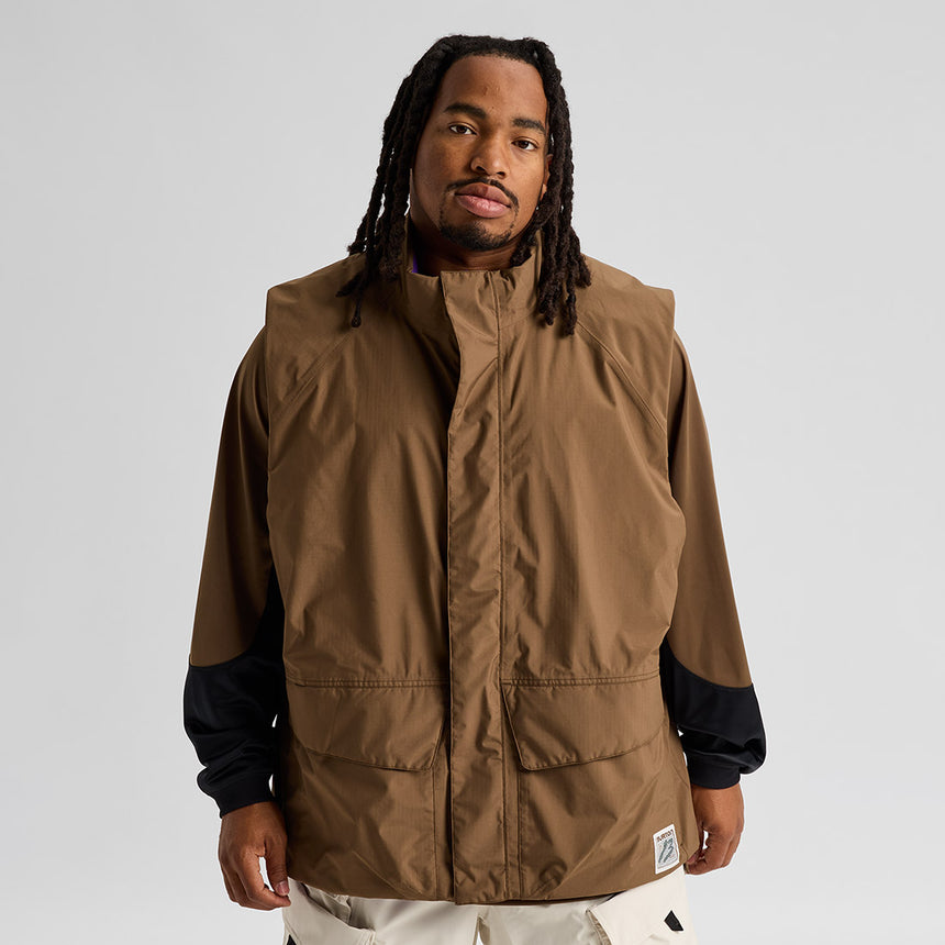 BURTON ZEB Reversible Insulated Vest - Earth Ship Brown