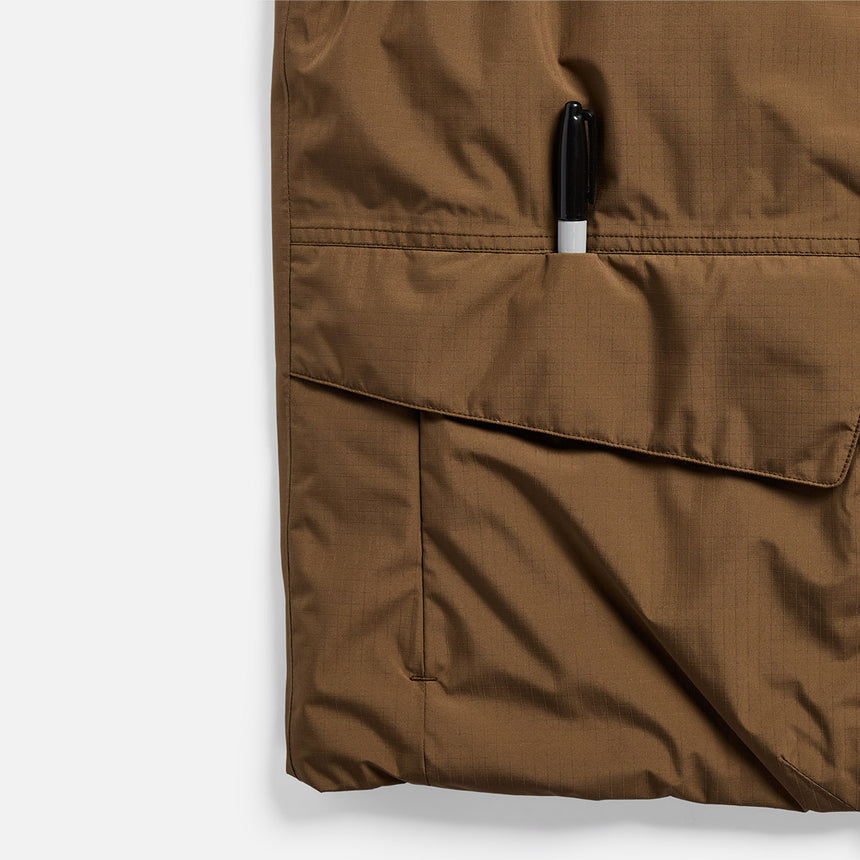 BURTON ZEB Reversible Insulated Vest - Earth Ship Brown