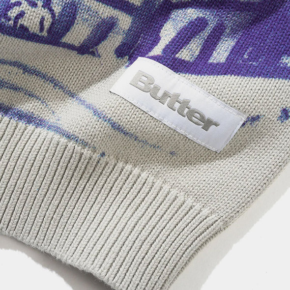 BUTTER Davide Knit Sweater - Grey