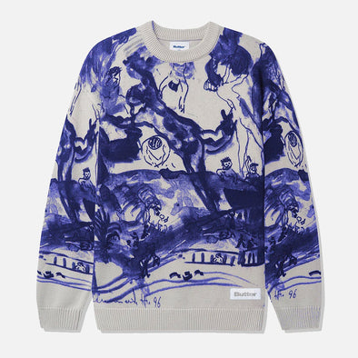 BUTTER Davide Knit Sweater - Grey
