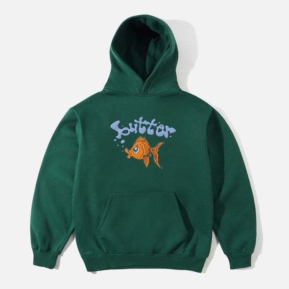 BUTTER GOODS Goldfish Pullover Hood - Forest Green