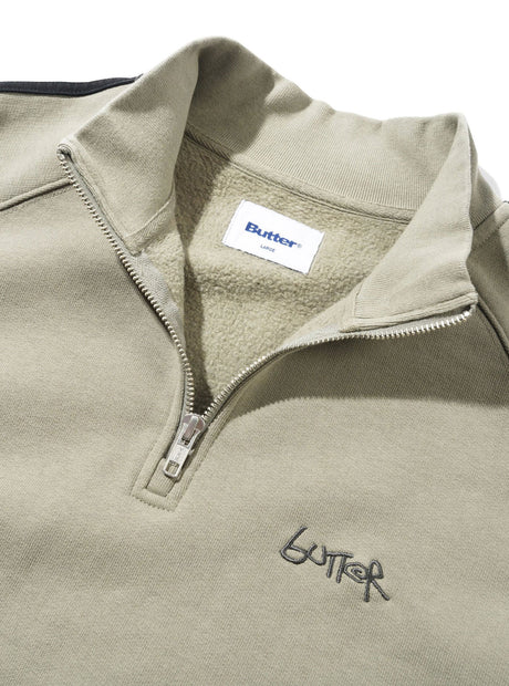 BUTTER GOODS Abseil 1/4 Zip Sweater - Fossil