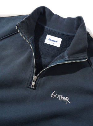 BUTTER GOODS Abseil 1/4 Zip Sweater - Navy