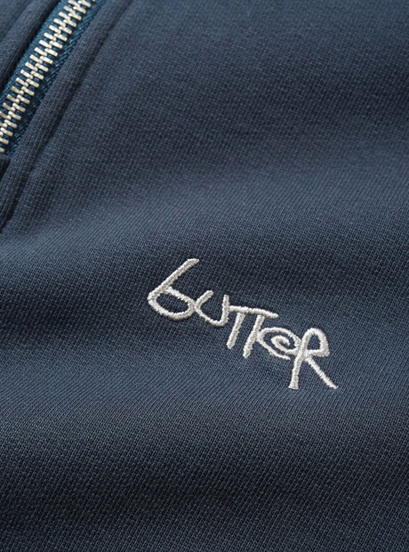 BUTTER GOODS Abseil 1/4 Zip Sweater - Navy