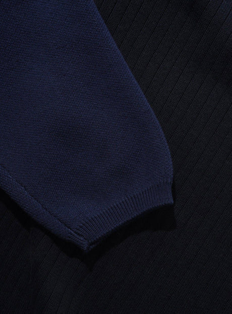 BUTTER GOODS Abseil Knit Sweater - Navy/Ocean