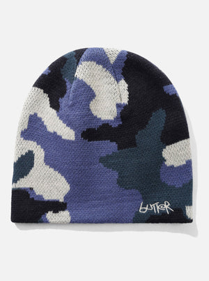 BUTTER GOODS Abseil Skully Beanie - Ocean Camo