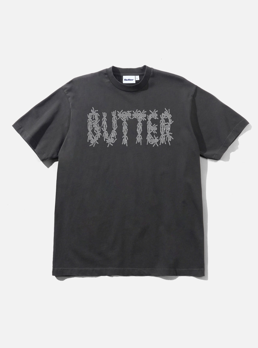 BUTTER GOODS Ants Tee - Washed Black