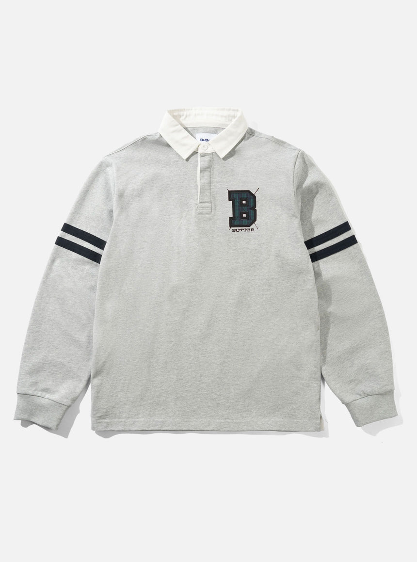 BUTTER GOODS Applique Rugby Polo - Heather