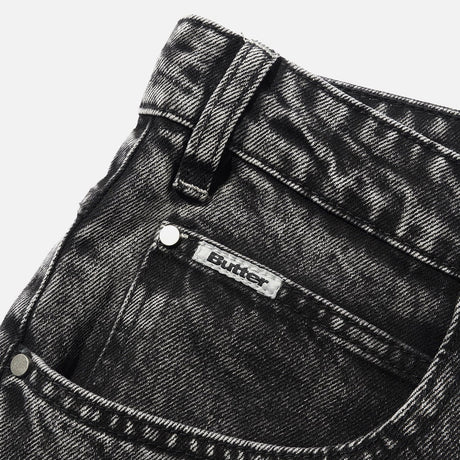 BUTTER GOODS Baggy Denim Jeans - Distressed Black