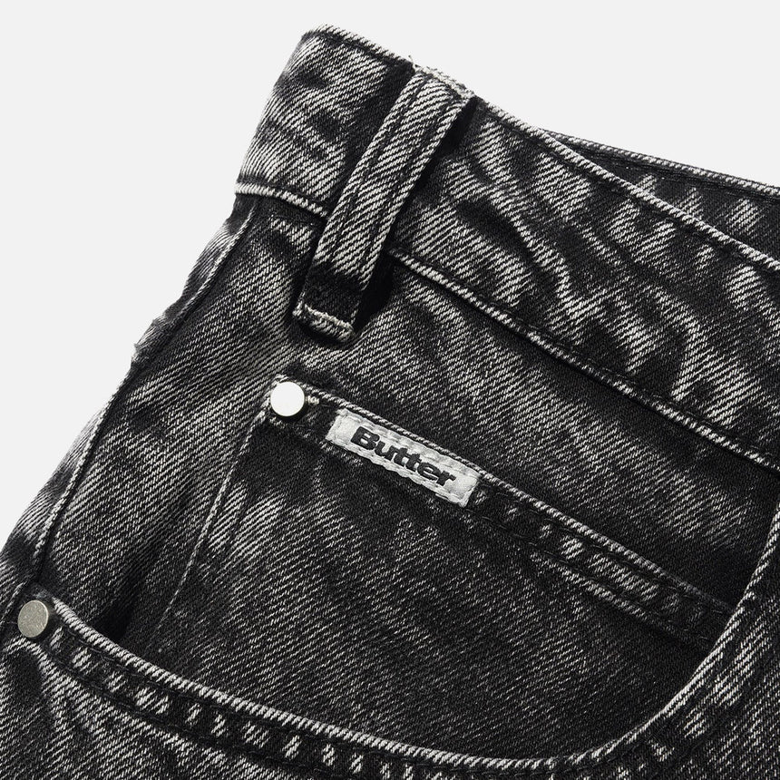 BUTTER GOODS Baggy Denim Jeans - Distressed Black