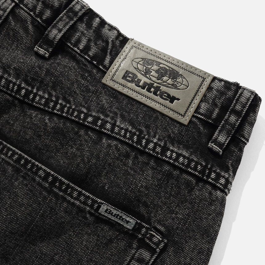BUTTER GOODS Baggy Denim Jeans - Distressed Black