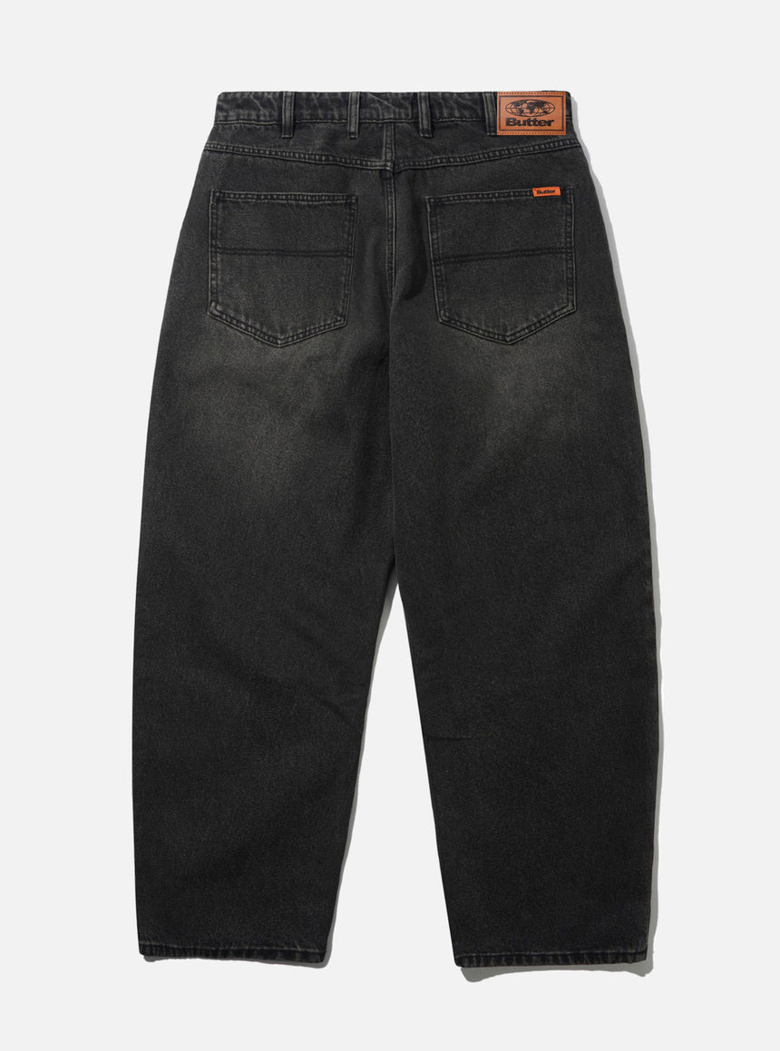 BUTTER GOODS Baggy Denim Jeans - Faded Black