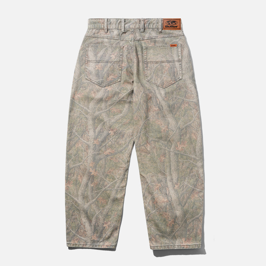 BUTTER GOODS Baggy Denim Jeans - Forest Camo