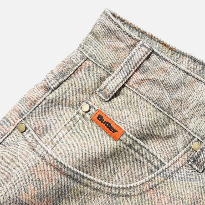 BUTTER GOODS Baggy Denim Jeans - Forest Camo