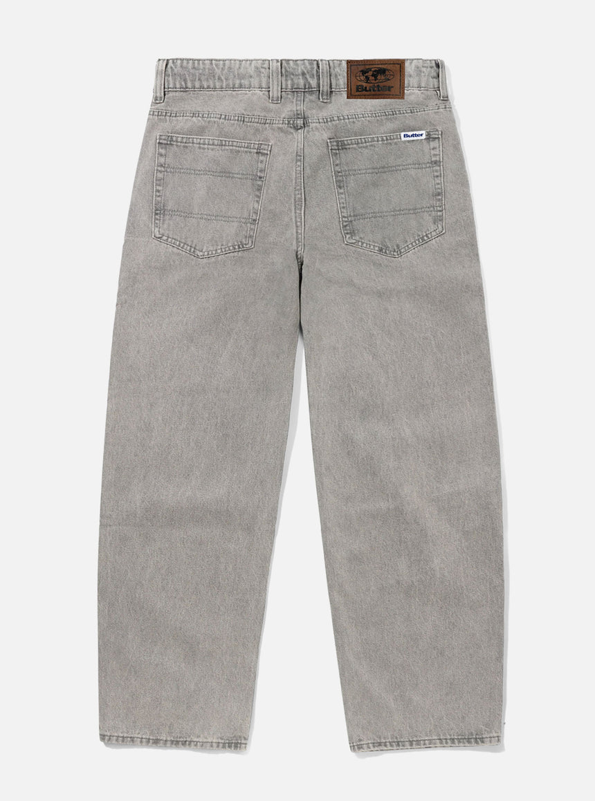 BUTTER GOODS Baggy Denim Jeans - Grey Wash