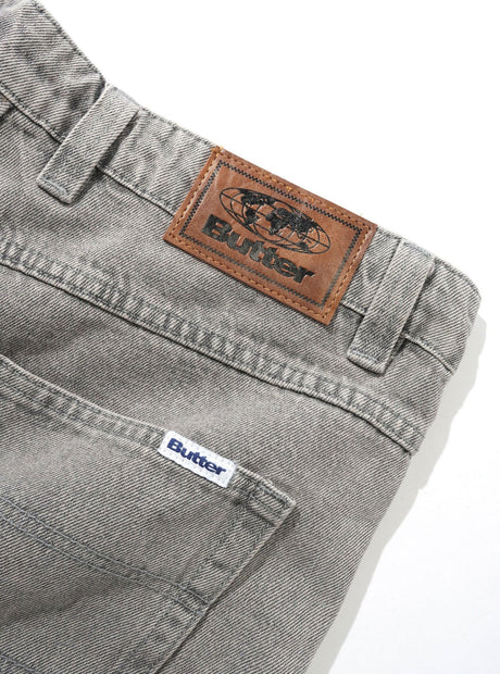 BUTTER GOODS Baggy Denim Jeans - Grey Wash