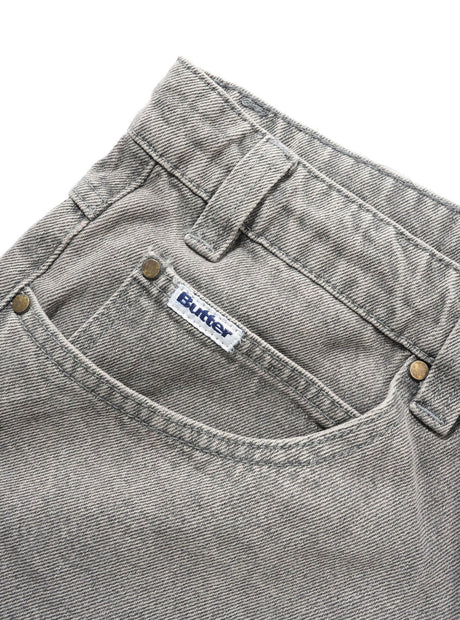 BUTTER GOODS Baggy Denim Jeans - Grey Wash
