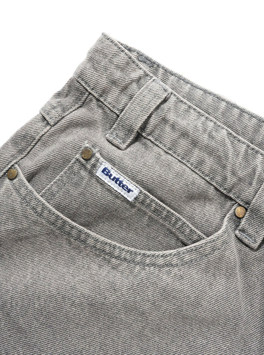 BUTTER GOODS Baggy Denim Jeans - Grey Wash