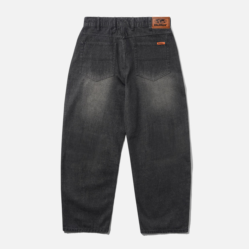 BUTTER GOODS Baggy Denim Jeans - Slub Black