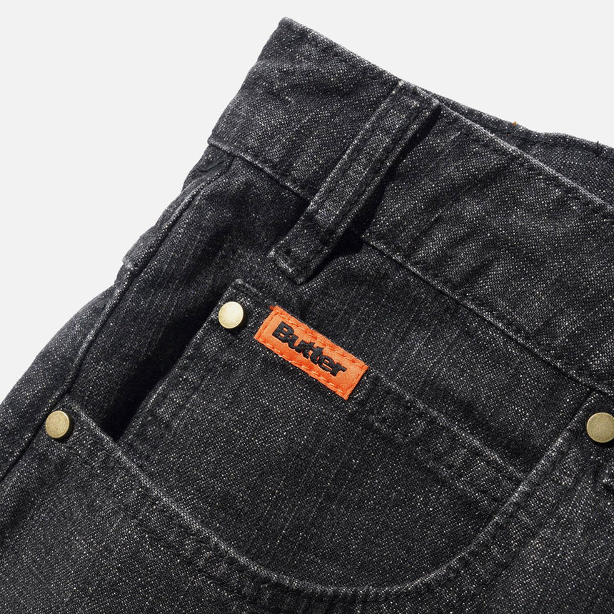 BUTTER GOODS Baggy Denim Jeans - Slub Black