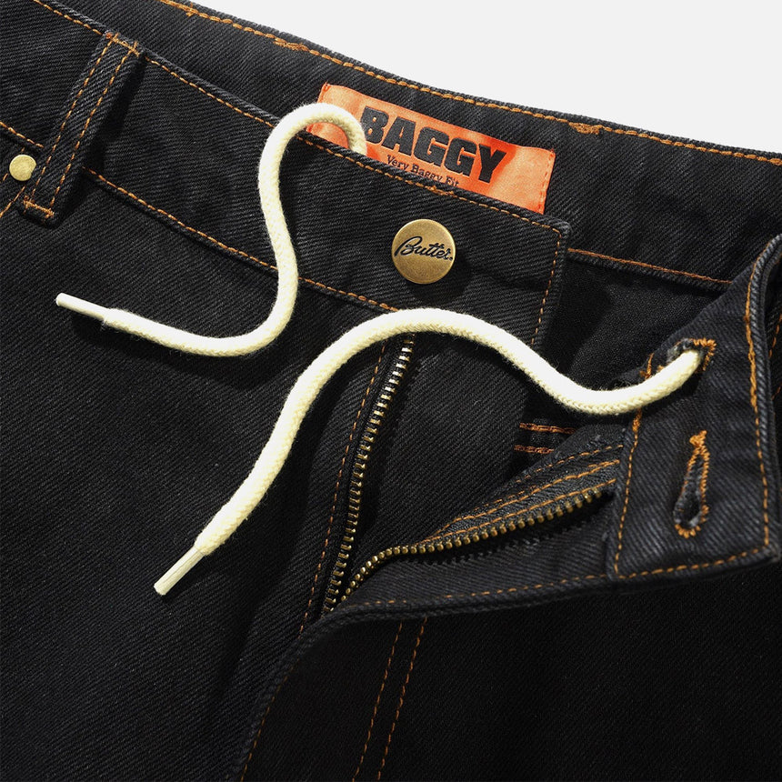 BUTTER GOODS Baggy Denim Jeans - Washed Black