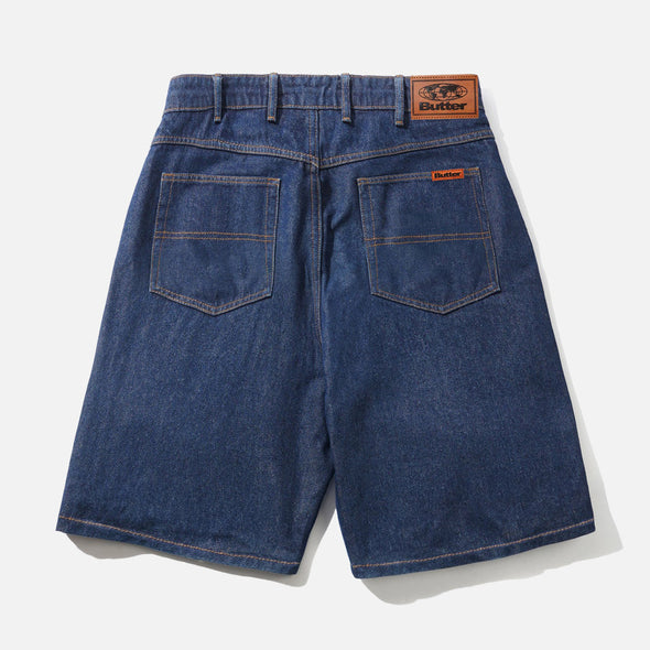 BUTTER GOODS Baggy Denim Shorts - Dark Indigo