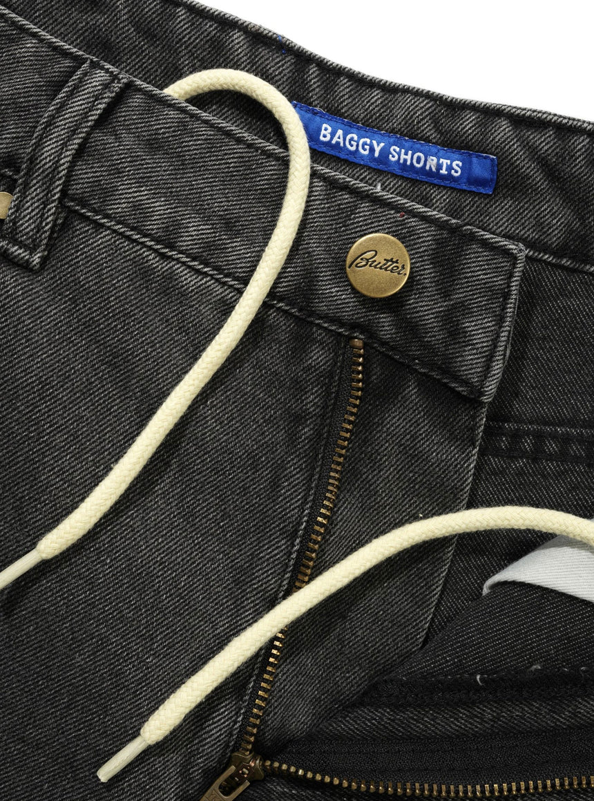 BUTTER GOODS Baggy Denim Shorts - Faded Black