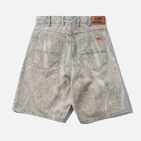 BUTTER GOODS Baggy Denim Shorts - Forest Camo