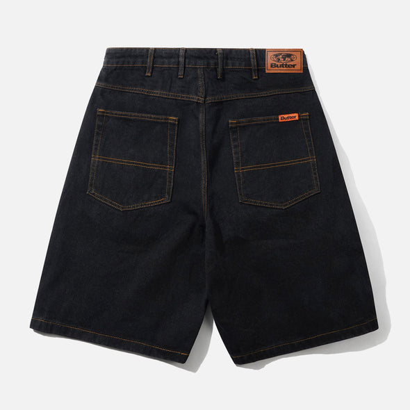 BUTTER GOODS Baggy Denim Shorts - Washed Black