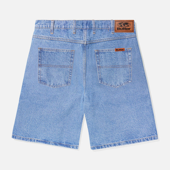 BUTTER GOODS Baggy Denim Shorts - Washed Indigo