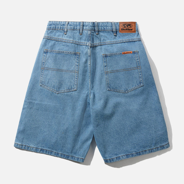 BUTTER GOODS Baggy Denim Shorts - Washed Indigo