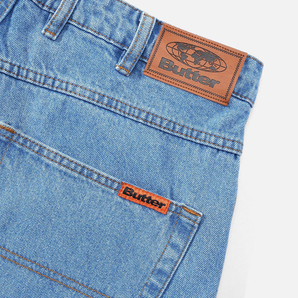 BUTTER GOODS Baggy Denim Shorts - Washed Indigo
