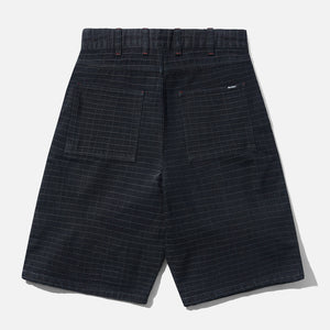BUTTER GOODS Big Grid Denim Shorts - Overdyed Black