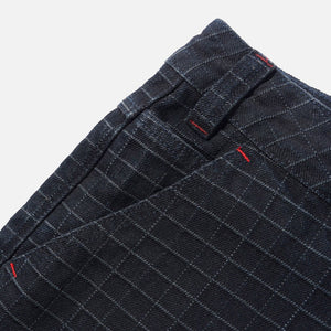 BUTTER GOODS Big Grid Denim Shorts - Overdyed Black