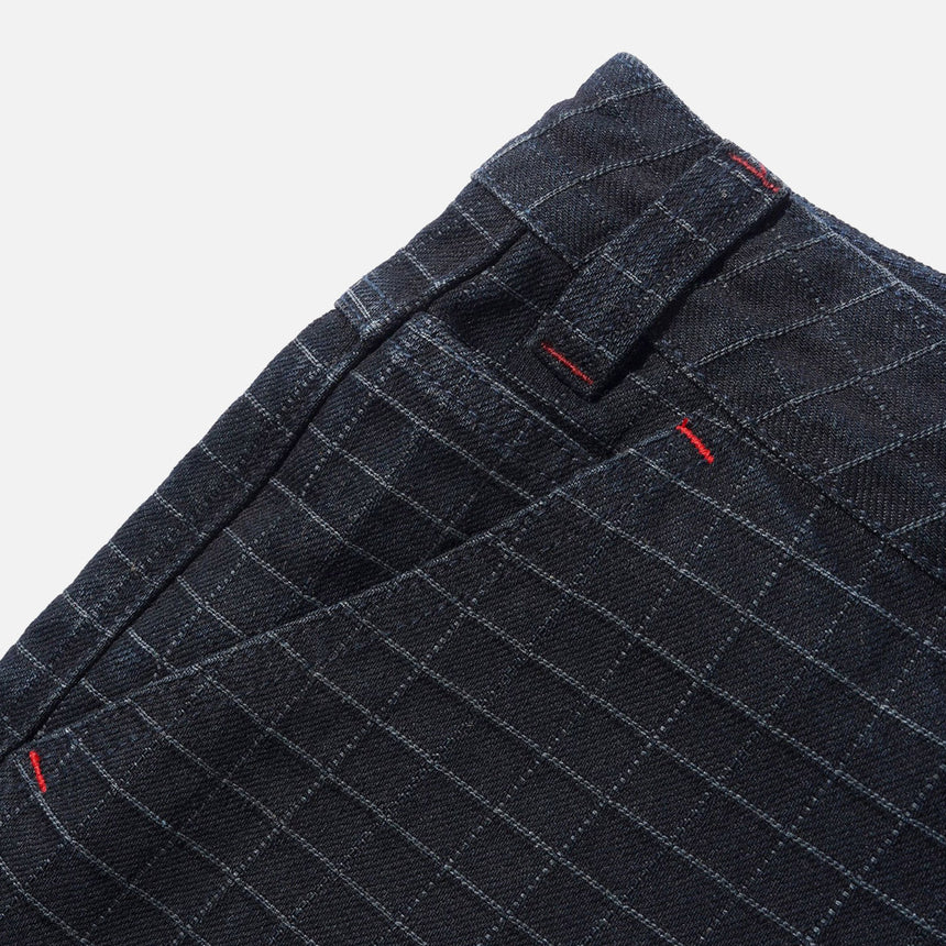 BUTTER GOODS Big Grid Denim Shorts - Overdyed Black