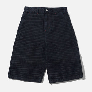 BUTTER GOODS Big Grid Denim Shorts - Overdyed Black