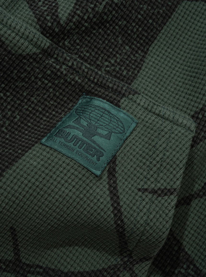 BUTTER GOODS Bleach Waffle Zip-Thru Hood - Branch Camo
