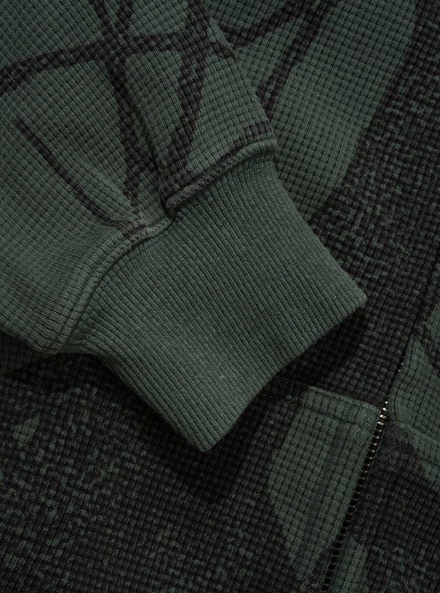 BUTTER GOODS Bleach Waffle Zip-Thru Hood - Branch Camo