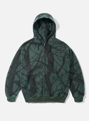 BUTTER GOODS Bleach Waffle Zip-Thru Hood - Branch Camo