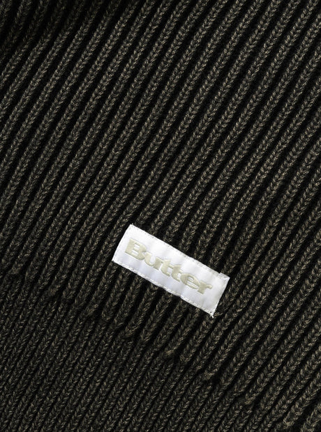BUTTER GOODS Bleach Zip-Thru Knit - Black