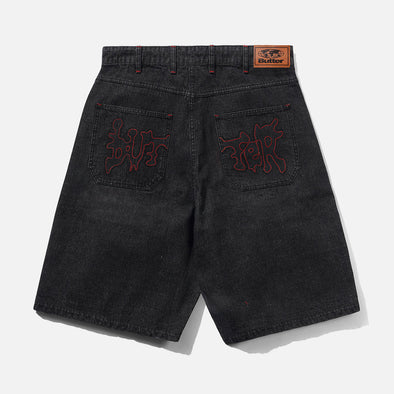 BUTTER GOODS Blotch Denim Shorts - Streaky Black