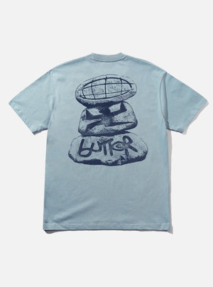 BUTTER GOODS Boulder Terrain Tee - Grey Blue