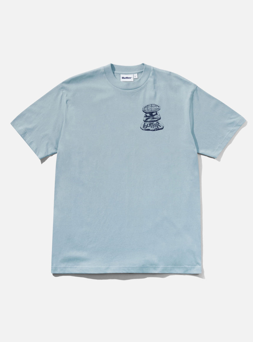 BUTTER GOODS Boulder Terrain Tee - Grey Blue