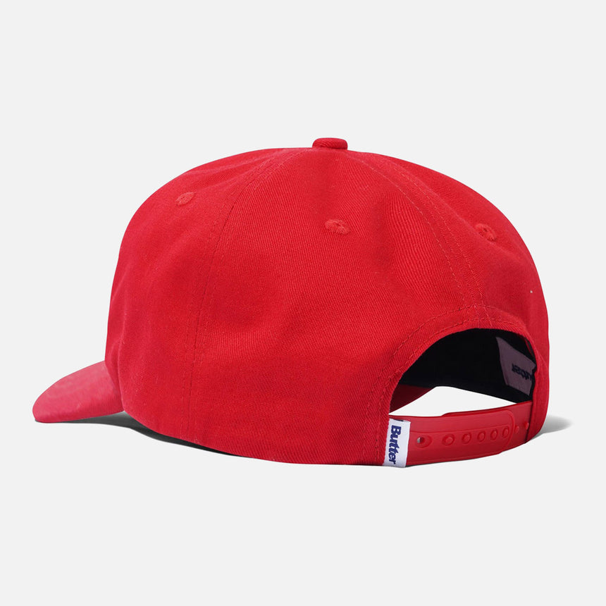 BUTTER GOODS Collegiate 6 Panel Cap - Cherry