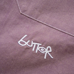 BUTTER GOODS Contrast Stitch Short Sleeve Shirt - Eggplant