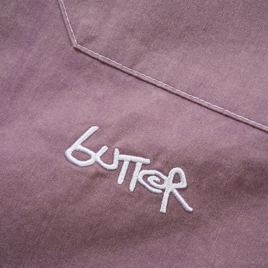BUTTER GOODS Contrast Stitch Short Sleeve Shirt - Eggplant