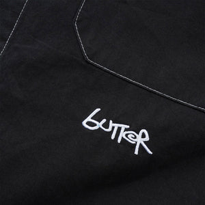BUTTER GOODS Contrast Stitch Short Sleeve Shirt - Washed Black