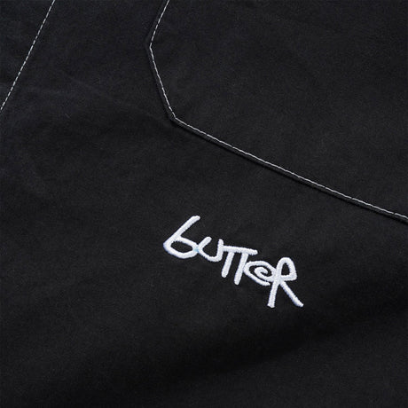 BUTTER GOODS Contrast Stitch Short Sleeve Shirt - Washed Black