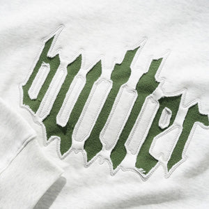BUTTER GOODS Cut Out Applique Crew - Ash